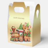 Gingerbread Train Holiday Gift Box Bedankdoosjes (Geopend)
