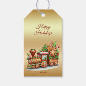 Gingerbread Train Holiday Gift Label Cadeaulabel (Voorkant)