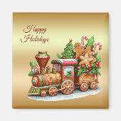 Gingerbread Train Holiday Magnet (Voorkant)