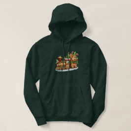 Gingerbread Train Holiday Mannen Hoodie
