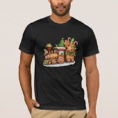 Gingerbread Train Holiday Mannen-shirt T-shirt (Voorkant)