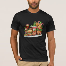 Gingerbread Train Holiday Mannen-shirt T-shirt