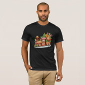 Gingerbread Train Holiday Mannen-shirt T-shirt (Voorkant volledig)