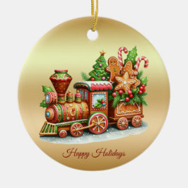 Gingerbread Train Holiday Ornament