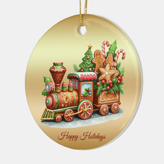 Gingerbread Train Holiday Ornament (Links)