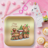 Gingerbread Train Holiday Paper Bord (Feest)