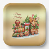 Gingerbread Train Holiday Paper Bord (Voorkant)