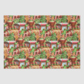 Gingerbread Train Holiday Tissue Paper Tissuepapier (Voorkant)