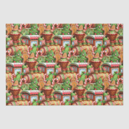 Gingerbread Train Holiday Tissue Paper Tissuepapier
