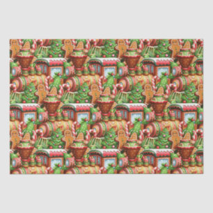 Gingerbread Train Holiday Tissue Paper Tissuepapier