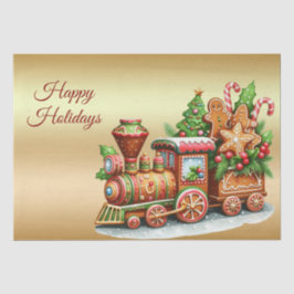 Gingerbread Train Holiday Tissue Paper Tissuepapier