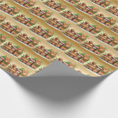 Gingerbread Train Holiday Wrapping Paper Cadeaupapier (Hoek)