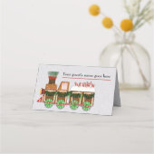 Gingerbread Train kerstfeest Plaatskaartje (Achterkant)
