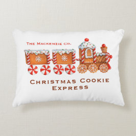 Gingerbread Train  Kerstmis Accent Kussen