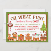 Gingerbread Train, oh wat leuk! 1e verjaardagsfees Kaart (Voorkant)