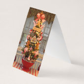 Gingerbread Tree Bedankt Bladwijzer Visitekaartje (Achterkant)
