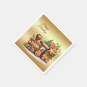 Gingerbread Trein Vakantiepapier Servet (Hoek)