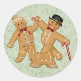 Gingerbread Trio 2 Ronde Sticker