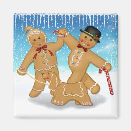 Gingerbread Trio Magneet (Voorkant)