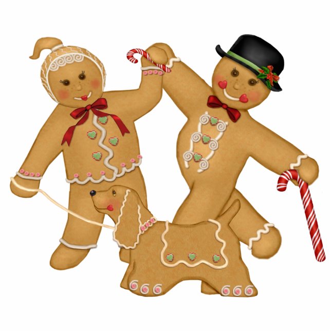 Gingerbread Trio Ornament 2 Fotobeeldje Ornament (Voorkant)