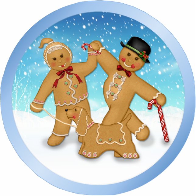 Gingerbread Trio Ornament Fotobeeldje Ornament (Voorkant)