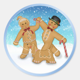 Gingerbread Trio Ronde Sticker