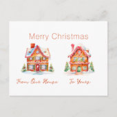 Gingerbread "uit ons huis" kerst Briefkaart (Voorkant)