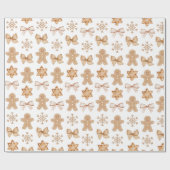Gingerbread Uniek kerstcadeau inpakpapier (Vlak)