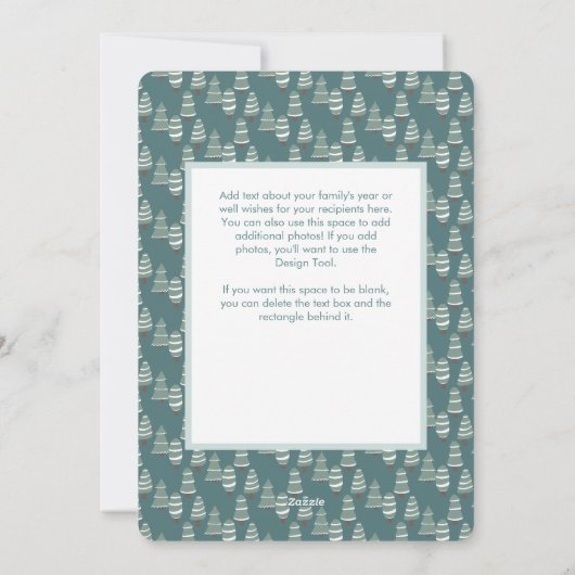 Gingerbread Vakantie Fotokaart voor familie Feestdagenkaart (Achterkant)