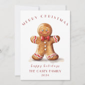 Gingerbread Vakantie Kaart (Voorkant)