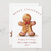 Gingerbread Vakantie Kaart (Voorkant / Achterkant)