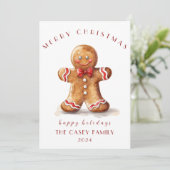 Gingerbread Vakantie Kaart (Staand voorkant)