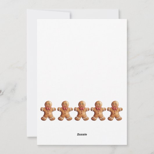 Gingerbread Vakantie Kaart (Achterkant)