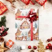 Gingerbread Vakantie Kerstmis Patroon Cadeaupapier