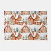 Gingerbread Vakantie Kerstmis Patroon Deurmat (Voorkant)