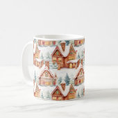 Gingerbread Vakantie Kerstmis Patroon Koffiemok (Voorkant links)
