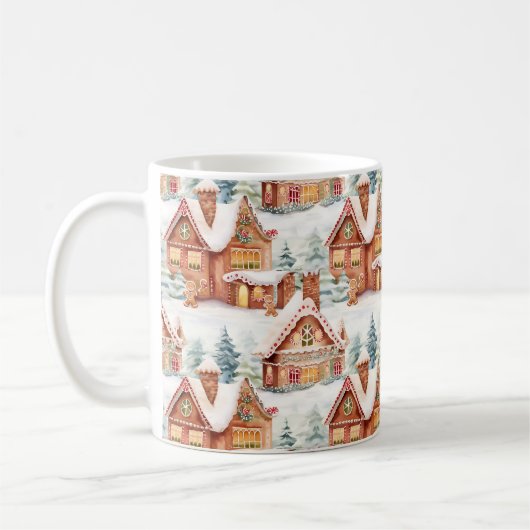 Gingerbread Vakantie Kerstmis Patroon Koffiemok (Links)