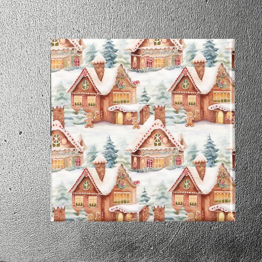 Gingerbread Vakantie Kerstmis Patroon Magneet
