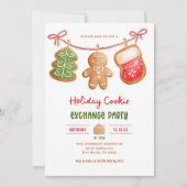 Gingerbread Vakantie Koekjesruil Feest Kaart (Voorkant)