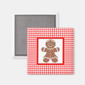 Gingerbread Vakantie Meisje Magneet (Voorkant / Achterkant)