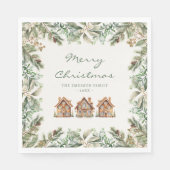 Gingerbread Vakantiepapier servet (Voorkant)