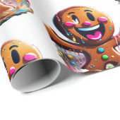 Gingerbread Vakantiepatroon inpakpapier (Rol Hoek)