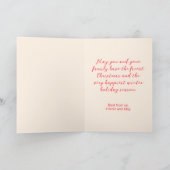 Gingerbread van ons huis Kerst Kaart (Binnen)