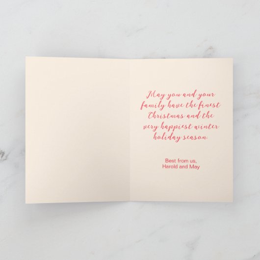 Gingerbread van ons huis Kerst Kaart (Binnen)