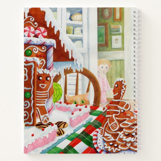 GINGERBREAD VERASSING 8.5x11 Spiral Notebook Notitieboek (Achterkant)