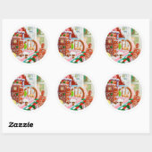 GINGERBREAD VERRASSEN Grote ronde Stickers (Vel)