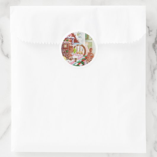 GINGERBREAD VERRASSEN Kleine ronde Stickers (Tas)