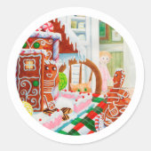 GINGERBREAD VERRASSEN Kleine ronde Stickers (Voorkant)