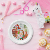 GINGERBREAD VERRASSING 7" Rond papier Borden Papieren Bordje (Feest)