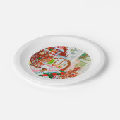 GINGERBREAD VERRASSING 7" Rond papier Borden Papieren Bordje (Gekanteld)